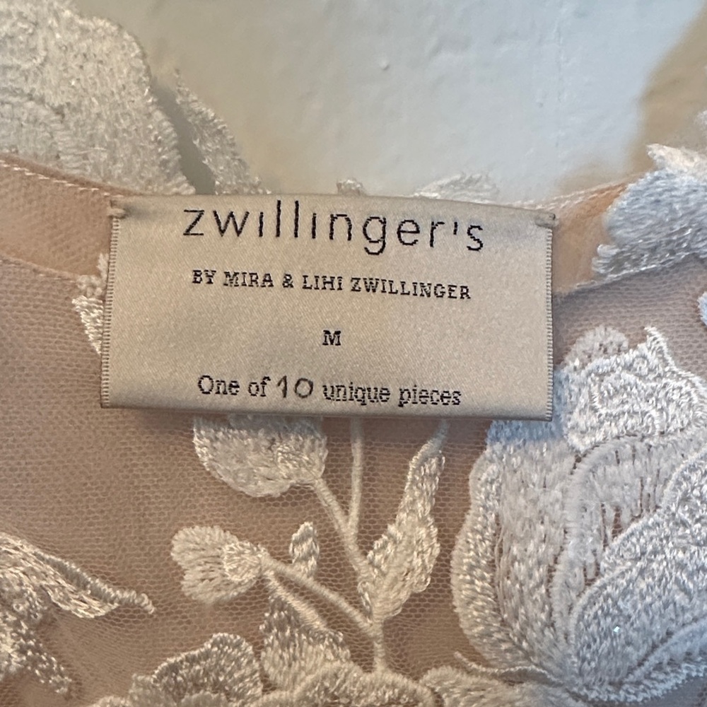 Bridal Cropped Lace Floral Top - Ivory - Picture 4 of 11